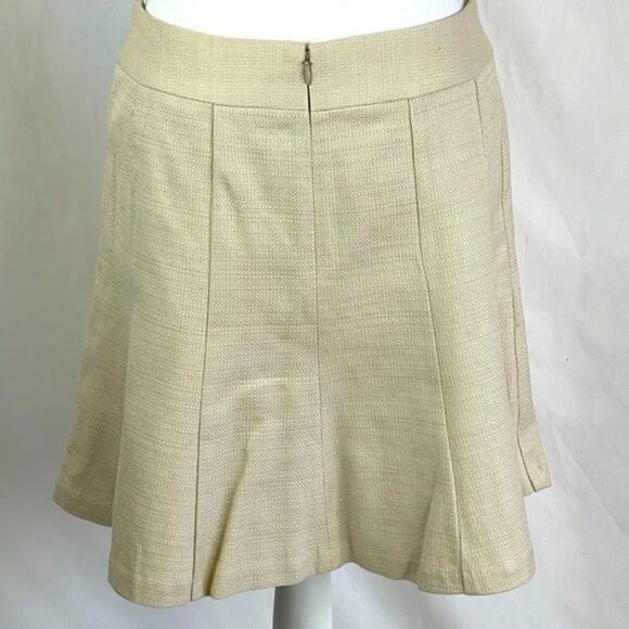 Banana Republic Cream Paneled‎ 100% Cotton Career Academia Skirt NWOT Size 6 - Picture 4 of 10